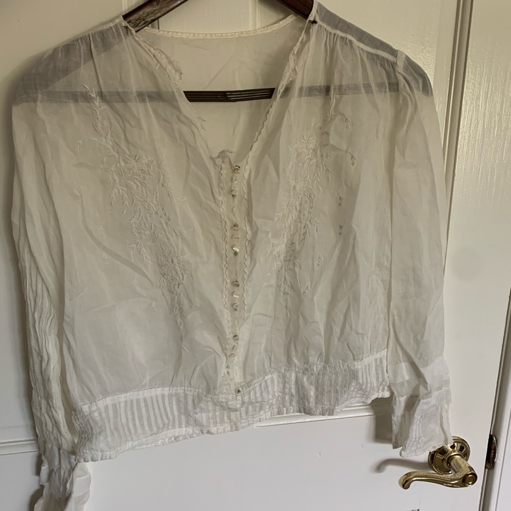 SHEER ROMANTIC WHITE BLOUSE